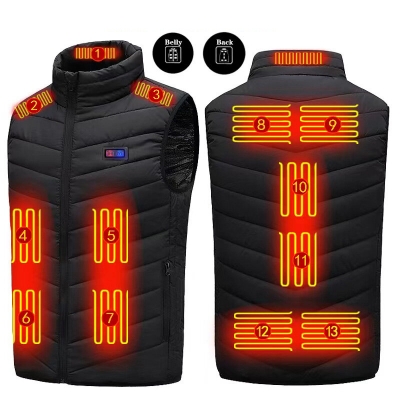 TENGOO HV-13 Heated Vest 13 Heating Areas Oversized Women Men Winter Vest Self Heating Vest Usb Electric Thermal Vest Jacket Outdoor Veste COD [1973958]