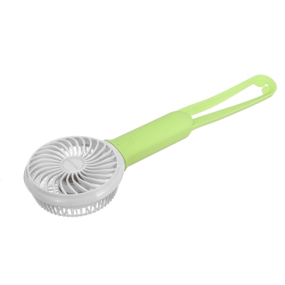 USB Cooling Fan Portable Handheld Fan 3 Speed Mini Fan LED light 2200mAh Battery Hanging Fan COD [1520360]