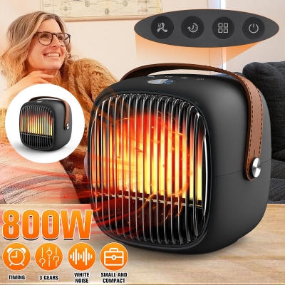 800W Quiet Portable Home Electric Adjustable Air Fan Mini Heater Hot Desktop COD [2004919]