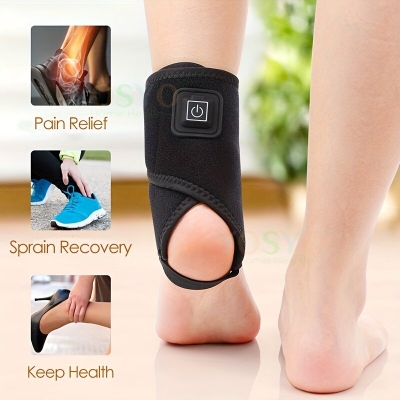 1pc Hot Compress Heating Knee Pad 3 Level Temperature Adjustment 360-degree Surround design Bare Foot Protection Pain Relieve For Sports Fitness Health Recovery [2003710]