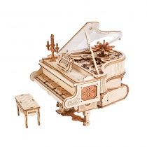 US/EU Direct Robotime Magic Piano Mechanical Self-playing Music Box Kids Chidren Adults Building Block Kits Toys 3D Wooden Puzzle AMK81 COD