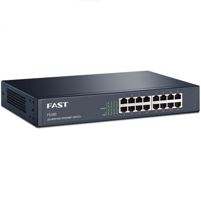 FAST 16 Port Unmanaged Ethernet Switch Network Switch Metal Ethernet Splitter Traffic Optimization Desktop Plug and Play COD [1661591]