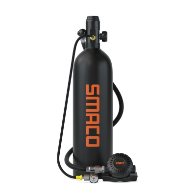 [US Direct] SMACO S700 PRO 2L Scuba Tank Black Underwater Diving Respirator 25-30mins Using Time Portable Scuba Diving Tank COD [1990647]