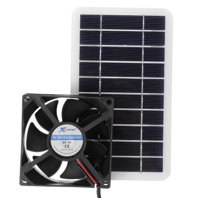 10W Portable Solar Panel Kit Dual DC 5V USB Charger Kit Solar Power Controller with Fans COD [1905897]