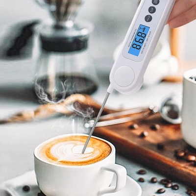 HiBREW Probe Type Food Thermometer Precise Temperature Measurement LCD Display COD [1787409]