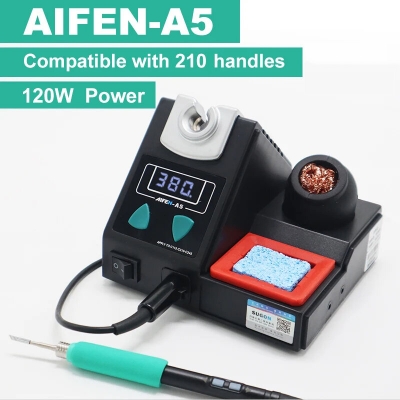 AIFEN A5 210 Soldering Station Compatible with JBC Soldering Iron Tips Powerful 120W Max Wide Temperature Range AC 220V/AC 110V Input Voltage Ideal for Precision Electronics Repair and Assembly [2010176]