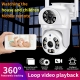 4MP UHD PTZ IP Dome EU Camera Dual Lens Double Screen AI Humanoid Detection Full Color CCTV Intercom APP Remote Home Surveillance Security Cameras COD