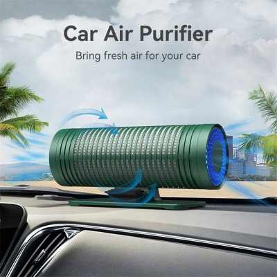 Car Air Freshener Auto Electric Air Diffuser Aroma USB Mini Dual-fan Air Freshener PM2.5 Car Activated Carbon Purifier COD [2006474]