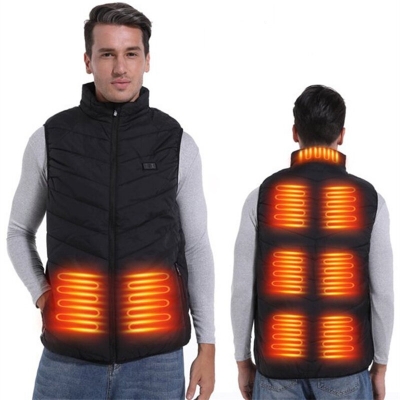 TENGOO HV-09A Heated Vest 9 Heating Areas Men Jacket Heated Winter Womens Electric USB Heater Tactical Jacket Man Thermal Vest Body Warmer Coat COD [1997952]