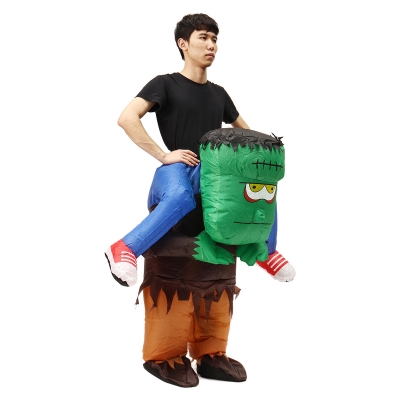 Adult Frankenstein Costume Scary Halloween Fancy Dress Inflatable Blow Up Suit COD [1421451]