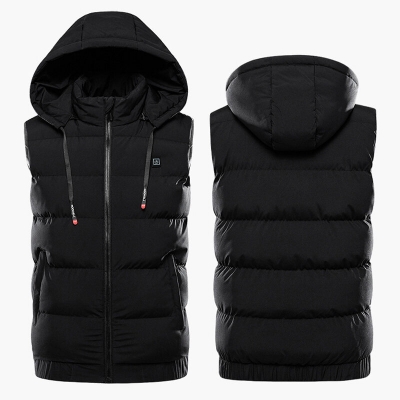 TENGOO 9 Areas Heating Jackets Unisex 3-Gears Heated Vest Coat USB Electric Thermal Clothing Hooded Vest Winter Outdoor Warm Clothing COD [1743971]