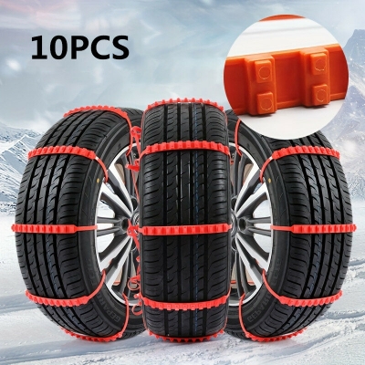 10Pcs/Set Tire Chain for Winter Tire Wheels Anti Slip Snow Chains for Car Fat Tire Electric Bike Winter Outdoor Anti Skid Tyre Snow Chains Cable Belt COD [2002548]