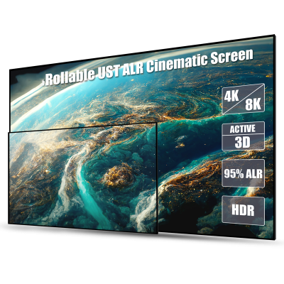 AWOL 120Inch ALR Projector Cinematic Screen UST 16:9 170° Viewing Angle Ambient 95% Ceiling Light Giant Cinema Screen COD [1988525]