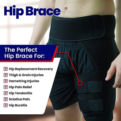 Sports Protective Gear Breathable Durable Hand Washable Protects Hips Legs Prevents Muscle Strain Relieves Sit Bone Pain Hip Orthosis Support Brace for Men Women. [2006356]