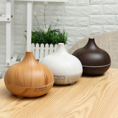 550ML Aroma Air Humidifier Wood Grain with LED Lights Essential Oil Diffuser Aromatherapy Electric Mist Maker for Home COD [1628439]