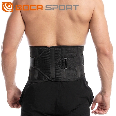 BOER Fitness Back Support Belt 6 Steel Plate Design Breathable Fabric Flexible Adjustment Anti-Strain for Lifting Cycling Sports Body Recovery COD [2003883]