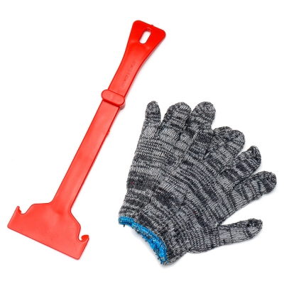 Car Anti-Skid Snow Shovel +Glove +Bag Tool Set Wear-Resistant Anti-Skid Outdoor Repair Tools COD [1856374]