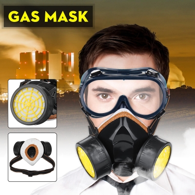 Gas Mask Protection Filter Chemical Respirator Safety Dust Mask Paint Spray Pesticide Anti Dust Respirator COD [1549268]