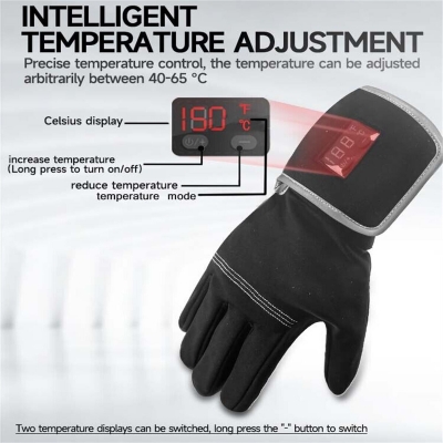 Electric Heated Gloves Rechargeable 2200mAh Waterproof Warm for Women Men with LED Temperature Display for Sports Outdoor Ski Motorcycle Hunting COD [1999065]