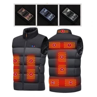 TENGOO HV-11 Heated Vest 11 Heating Areas Men Jacket Heated Winter Womens Electric Usb Heater Tactical Jacket Man Thermal Vest Body Warmer Coat COD [1974526]