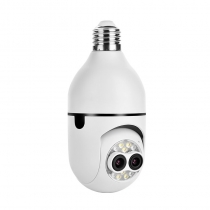 2MP WiFi Binocular Camera 5X Zoom 2.4G Wireless PTZ Cam Intelligent Night Vision Audio Intercom Remote Phone Control Alarm Push Home Surveillance Bulb Cameras