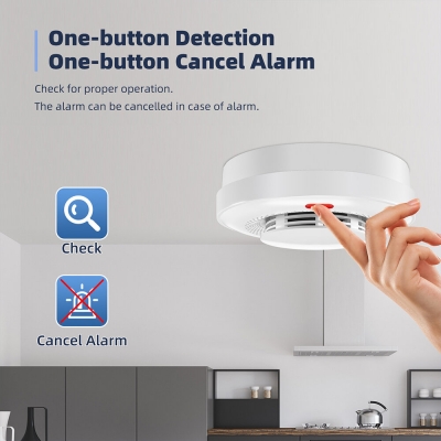 Tuya WiFi Smoke Detector Alarm Intelligent Wireless Home Fire Smoke Sensor Sound and Light APP Remote Control Fire Protection Alarming Device COD [1986724]