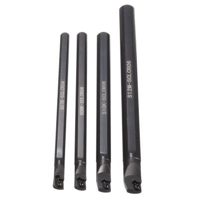 4pcs 7/8/10/12mm SCLCR06 Lathe Boring Bar Turning Tool With 10pcs CCMT0602 Inserts COD [1081548]