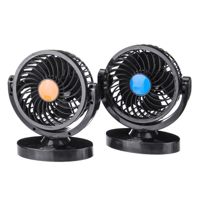 DC 12V/24V 360° All-Round Mini Auto Air Cooling Fan Adjustable Low Noise COD [1466573]