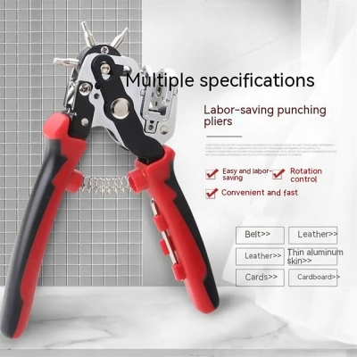 Multi-Size Hole Puncher 2/2.5/3/3.5/4/4.5mm Stainless Steel Professional Leather Punching Tool For DIY Cardboard Plastic Craft Durable Material Sleek COD [2004964]