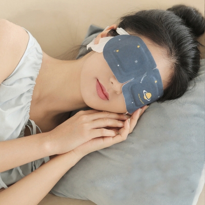 [From ] LIBERFEEL Sleep Steam Eyemask Cute Hood Eyeshade Cover Eye Relieve Patch Soft Comfort Blindfold Chamomile lavender Jasmine For Travel Camping Yoga Nap [1740638]