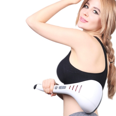 Double Head 3 Interchangeable Nodes Variable Speed Handheld Electric Massager Deep Percussion COD [1406176]