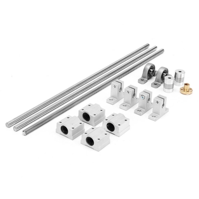 Machifit 15pcs 400mm Optical Axis Guide Bearing Housings Linear Rail Shaft Support Screws Set COD [1136854]