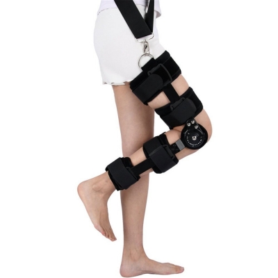 Adjustable Hinged Knee Brace Knee Support Patella Brace Support Stabilizer Pad Orthosis Splint Wrap Orthopedic Guard Protector free strap COD [1994028]