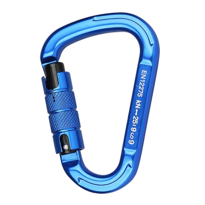 XINDA XD-9616KTL D Shape Aluminum Alloy Carabiner 9KN 25KN Pull Outdoor Climbing Hanging Buckle Hook Keychain COD [1598643]