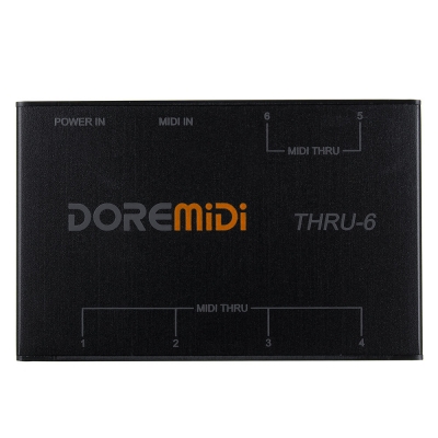 DOREMiDi THRU-6 MIDI Interfaces Controller THRU 6 Thru Box Controller Adapter Converter 1 Input and 6 Output COD [1827022]