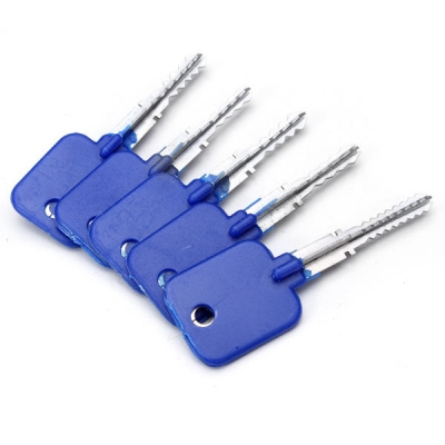 DANIU 5pcs Lock Repairing Tools Locksmith Try-Out Keys Set for Cross Lock COD [968278]