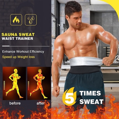 Men\'s Abdominal Belt Heat-trapping Technology Burn Calories Comfortable Lightweight Waist Belt Belly Shapewear for Home Gym Sports COD [2005877]