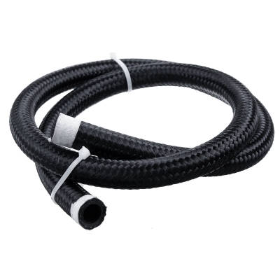 3FT AN4/AN6/AN8/AN10 Car Fuel Hose Oil Gas Line Nylon Stainless Steel Braided Black COD [1682427]