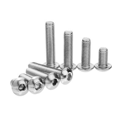 Suleve M5SH6 50Pcs M5 Stainless Steel Hex Socket Button Head Screw Bolt 8-30mm Optional Length COD [1333438]